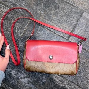 Red Coach Crossbody Purse